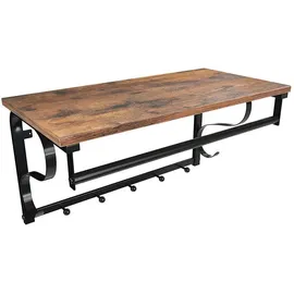 VASAGLE Wandgarderobe 60 x 30 x 31,7 cm Braun