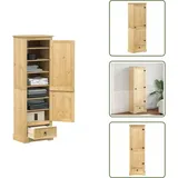 Kleiderschrank Corona 55x38x170 Cm Massivholz Kiefer - Holzschranks - Kleiderschrank - Schlafzimmermöbel - Massivholzmöbel - Kiefernschrank