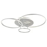 GLOBO Designleuchte Deckenlampe Fernbedienung LED 3D-Effekt Dimmer Timer silber Cct