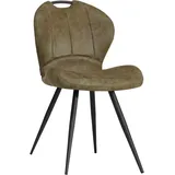 Esszimmerstuhl OMG DESIGN "Miracle", olive, schwarz, olive, B:54cm H:88cm T:63,5cm, Polyester, Stühle, Esszimmerstuhl, Esszimmerstuhl, pflegeleichter Bezug