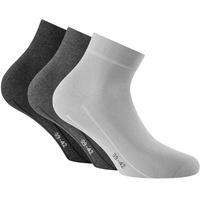 Rohner Basic Unisex Quarter Socken, 3er Pack Sneaker Plus,