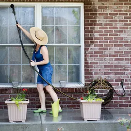 Relaxdays Schlauchhalter 0,3 m Gusseisen bronze