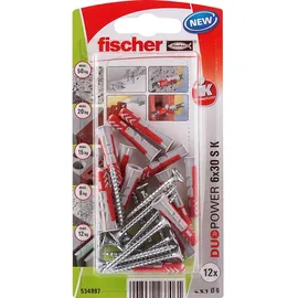 Fischer DuoPower 6 x 30 S Dübel 12 Stück