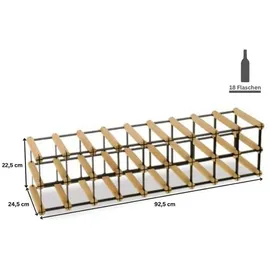 Proregal Weinregal 22,5 x 92,5 x 24,5 cm Natur