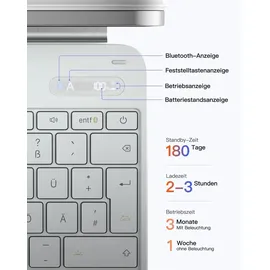 Inateck NeoMagic Magnetische Tastatur Hülle für iPad Air 13 Zoll / iPad Pro 12,9 Zoll Weiß