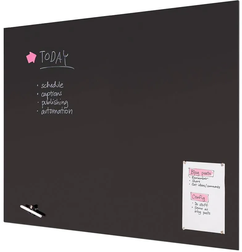 Scritto® Glasboard Schwarz 90 x 120 cm