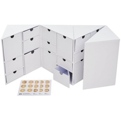 Rico Design Aufbewahrungsbox Klappschränkchen, 32 cm x24 cm weiß