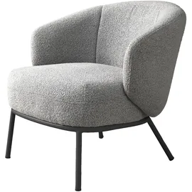 Schöner Wohnen Loungesessel SELVIK Bouclé 73 x 73 x 80 cm Grau