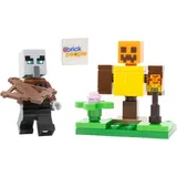 Lego® Minecraft Pillager Minifigur mit Trainingsdummy – BAU- und Spielset für kreative Minecraft Abenteuer - Verpackung im nachhaltigen Papierbeutel