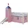 Homestyle4u Hochbett Weiß, Rosa, Holz, Kinder- & Jugendzimmer, Kindermöbel, Kinderbetten, Hochbetten