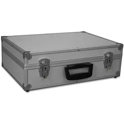 Transportkoffer silber | Alurahmen | 440x300x130mm | Für Werkzeuge, Kameras, Mes...