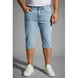 man's world plus "Große Größen", Herren, Gr. 54, N-Gr, blau (light blau used), Denim/Jeans, Obermaterial: 98% Baumwolle, 2% Elasthan, Destroyed-Effekte, unifarben, regular fit kniefrei, Jeans, gerade geschnittenes Bein, normale Leibhöhe, Regular-Fit