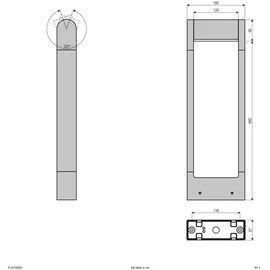 EVN Wegeleuchte Metall 65,0 cm schwenkbar IP54 6W 550lm grau