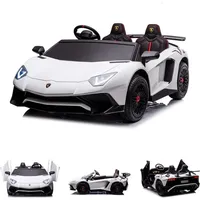 KIKKABOO Kinder Elektroauto Lamborghini Aventador SVJ Zweisitzer Stoßdämpfer EVA