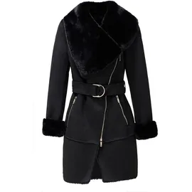 SALSA JEANS Shearling Mantel - Black - L