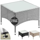 CASARIA Polyrattan Beistelltisch Grau 58x58x42cm