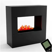 GLOW FIRE Elektrokamin Goethe Wasserdampf Kamin, Elektrischer Kamin, Wasserdampfkamin mit 3D Feuer und Knisterfunktion schwarz
