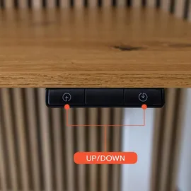 HJH Office Schreibtisch STAND BASIC Weiß / Eiche