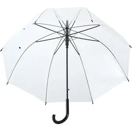 shop'n smile ideoon 4er-Set Transparenter Regenschirm mit Automatik, 85 cm Durchmesser, klarer Glockenschirm für Damen & Herren, robuster Stockschirm mit Einhand-Öffnung