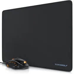 Titanwolf Maus- und Mauspad Spar Set, Gaming Mouse & Mousepad 440 x 350 mm Bundle `SPECIALIST`