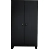 Woood Kleiderschrank Ties 110 x 203 x 0 cm Schwarz