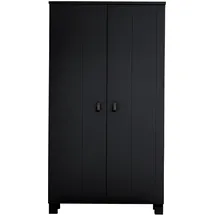 Woood Kleiderschrank Ties 110 x 203 x 0 cm Schwarz