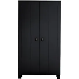 Woood Kleiderschrank Ties 110 x 203 x 0 cm Schwarz