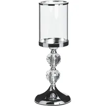Beliani Teelichthalter Cotui Glas Silber