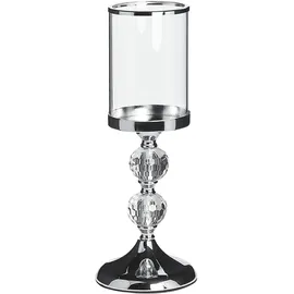 Beliani Teelichthalter Cotui Glas Silber