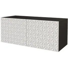 altdecor VIRA Lowboard 100 cm x 40 cm x 40 cm Schwarz/Weiß Holzwerkstoff