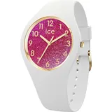 ICE-Watch - Ice Glitter White pink - Weiße Damenuhr mit Plastikarmband - 022572 (Small)