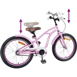 vidaXL Kinderfahrrad 18 Zoll RH 0 cm Hellrosa