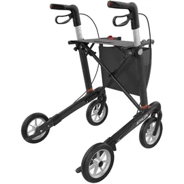 Rehasense Athlon SL Carbon Rollator leicht faltbar mit Softrädern schwarz Größe M