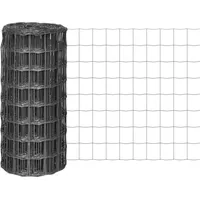 vidaXL Eurozaun 25 x 0,8 m Grau/Stahl