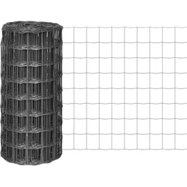 vidaXL Eurozaun 25 x 0,8 m Grau/Stahl