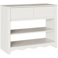 VidaXL Konsolentisch DRAMMEN Weiß 89,5x37x73 cm Massivholz Kiefer