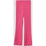 s.Oliver Gerippte Leggings mit Flared Leg und All-over-Print pink 128