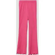 s.Oliver Gerippte Leggings mit Flared Leg und All-over-Print pink 128