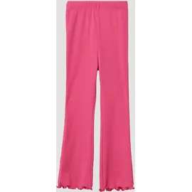 s.Oliver Gerippte Leggings mit Flared Leg und All-over-Print pink 128
