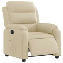 vidaXL Relaxsessel Elektrisch 148 x 79,5 x 0 cm Creme mit Liegefunktion