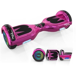 Mega Motion Balance Scooter A03, 6.5″ Hoverboards für Kinder Balanceboard mit Bluetooth LED-Leuchten rosa
