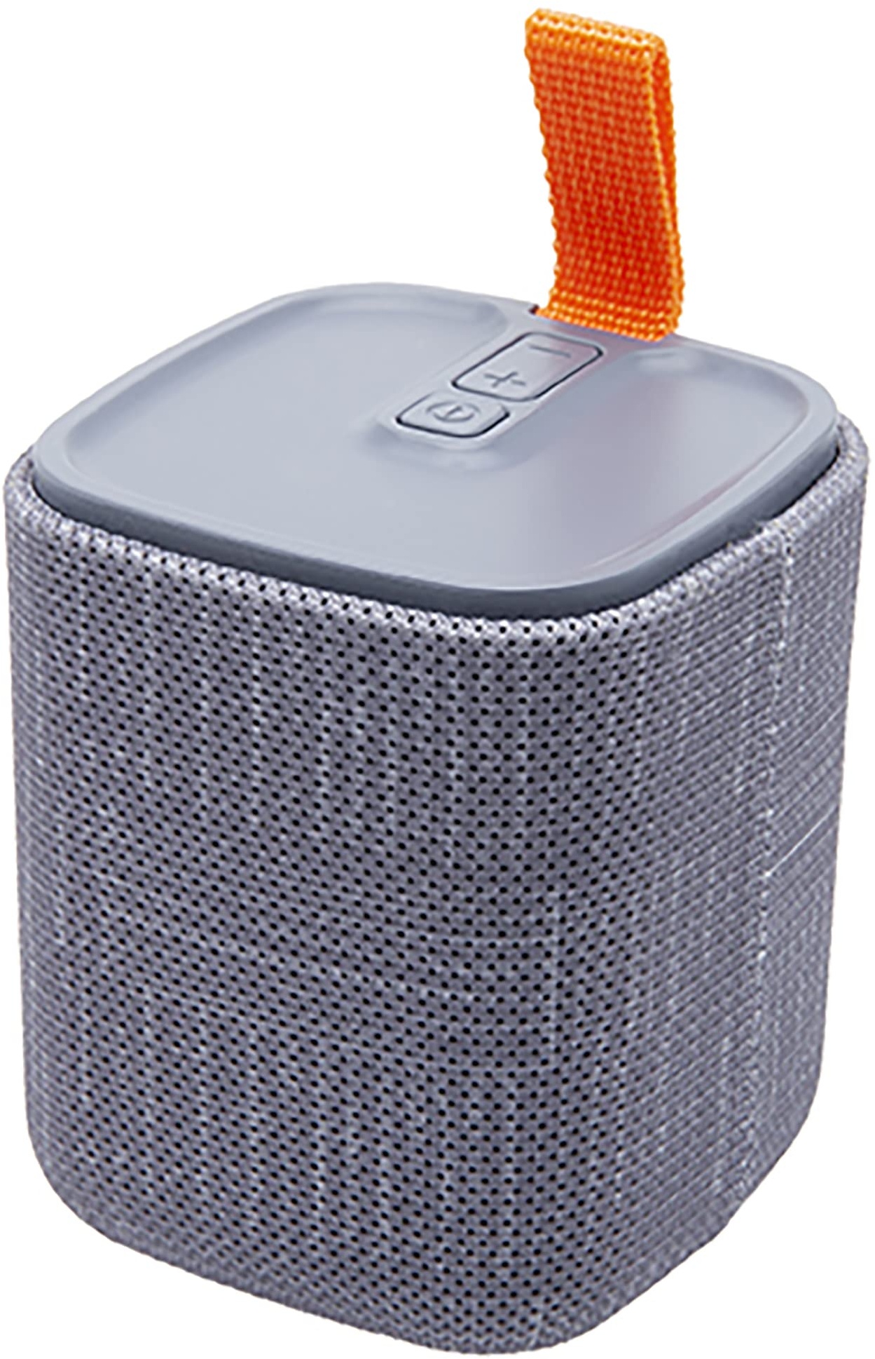 apm Tragbarer Bluetooth-Lautsprecher, Mini-Lautsprecher, kabellos, kompaktes Format, Lautsprecher in trendigem Design, bis zu 8 Stunden Akkulaufzeit, spritzwassergeschützt IPX4, Grau, 571077