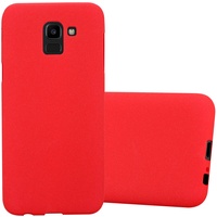 Cadorabo TPU Frosted Cover Galaxy J6 2018 Smartphone Hülle Rot