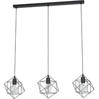 EGLO Hängeleuchte Straiton 3-flammig Schwarz E27 60 W