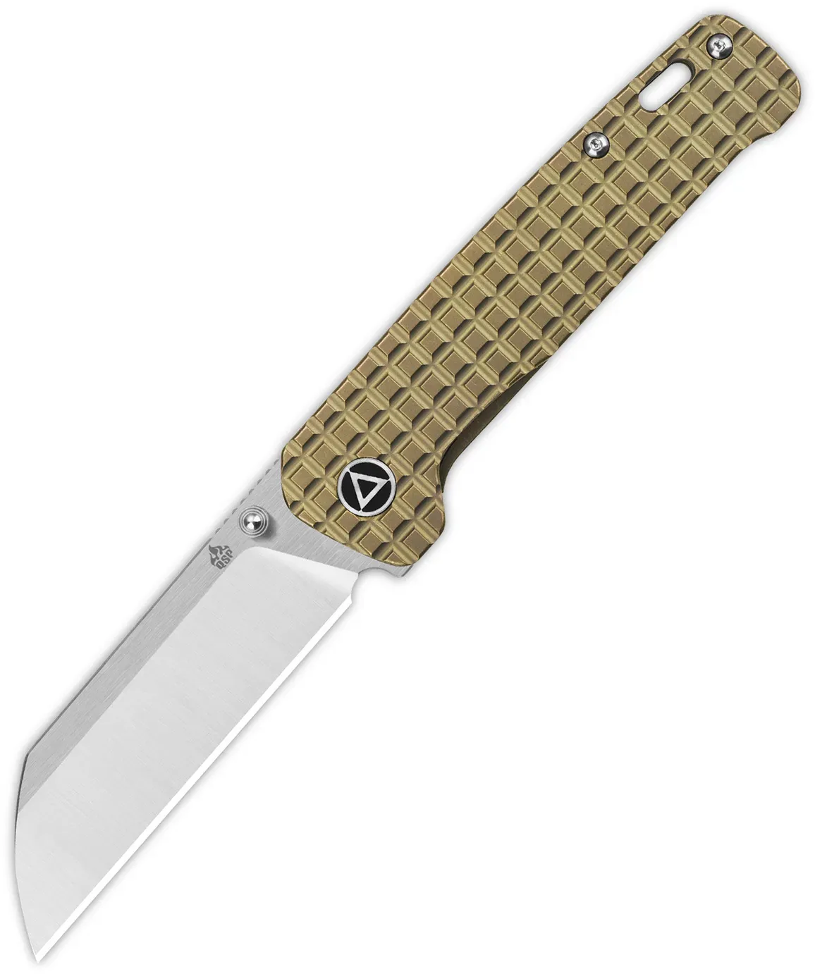 QSP Knife Penguin 154CM, Titanium Frag, bronze, stonewashed QS130-AFRG