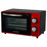 efbe-Schott Kalorik TKG OT 2011 RD Minibackofen mit Thermostat, Kontrollleuchte, Grillfunktion | Backblech, Grillrost und Griff I 60 Minuten-Timer I Rot,