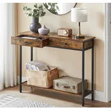 VASAGLE LNT015B01 Konsolentisch 100x30x75 braun-schwarz