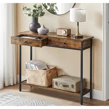 VASAGLE LNT015B01 Konsolentisch 100x30x75 braun-schwarz