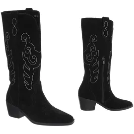 Ital-Design Cowboystiefel Schwarz | weiß 36