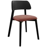 Mirjan24 Polsterstuhl, Rosa, Schwarz, 1-Sitzer, 47x80x50 cm, Esszimmer, Stühle, Esszimmerstühle, Vierfußstühle